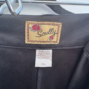 Scully Classic Black ultra wide leg high waisted pants.